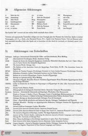 37. Abkürzungen von Zeitschriften