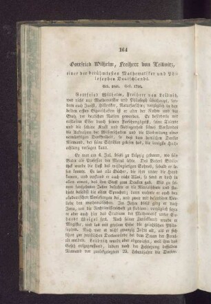 Gottfried Wilhelm, Freiherr van Leibnitz,