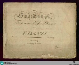 Singeübungen für eine Bass-Stimme : Oeuv. 32
