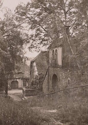 Großschirma, Grube Kurprinz Friedrich August Erbstolln. Unterer Wächter des mittelschlägigen Kunstschachts und Huthaus