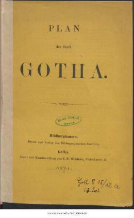 Plan der Stadt Gotha