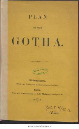 Plan der Stadt Gotha