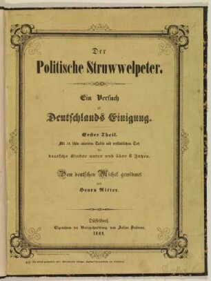 053 Der politische Struwwelpeter. Ein Versuch zu Deutschlands Einigung, 1848/49