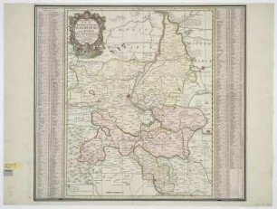 Karte von dem Herzogtum Magdeburg und Halle 1:310 000, Kupferstich, um 1750