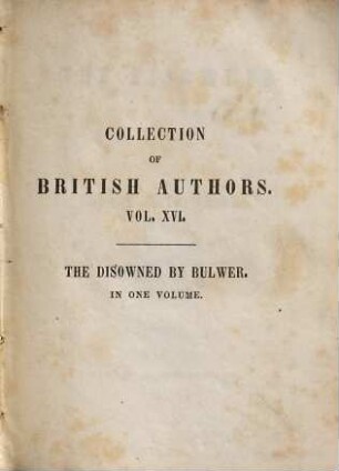 The disowned : [in one volume]