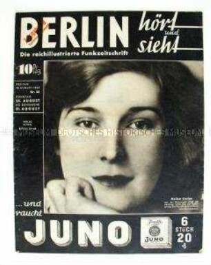 Illustrierte Programmzeitschrift für den Rundfunk "Berlin hört und sieht" u.a. zur Funkausstellung