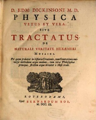 Physica vetus et vera