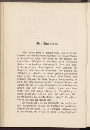 Der Ausdruck.