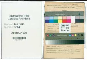 Entnazifizierung Albert Jansen , geb. 28.08.1899 (Trinkhallenbesitzer)