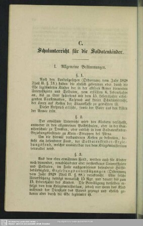 C. Schulunterricht für die Soldatenkinder