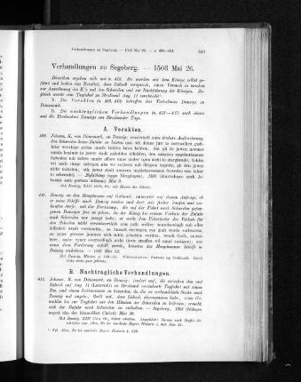 Verhandlungen zu Segeberg. - 1503 Mai 26.