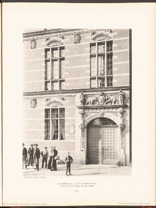 Gemeindeschule in der Waldemarstraße, Berlin: Detail Lehrerwohnhaus (aus: Neubauten der Stadt Berlin, Bd. III, 1904)