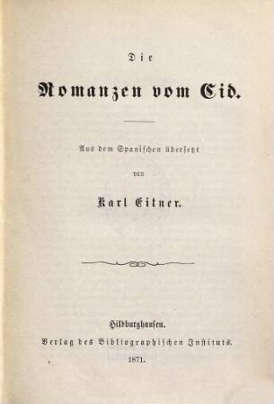 Die Romanzen vom Cid
