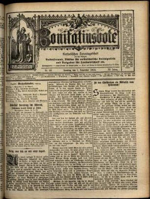 Erste Ausgabe vom Sonntag, den 07. Dezember 1913.