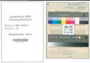 Entnazifizierung Heinz Moenkemeier , geb. 02.08.1912 (Zollangestellter)