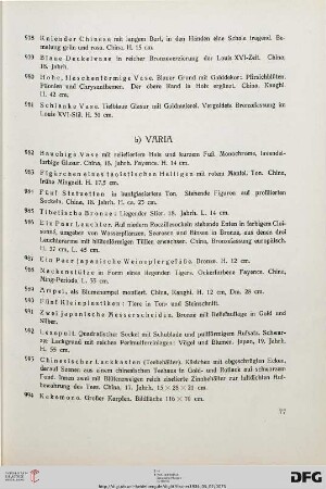 b) Varia (Nr. 982-1080)