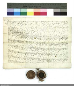 Revers Johann Ludwig Scheffers bezüglich der Belehnung mit der Hälfte eines Freihofs in Maar und der Nutzung des Burgguts in Lauterbach durch Bernhard Gustav [Markgraf von Baden-Durlach], Abt von Fulda