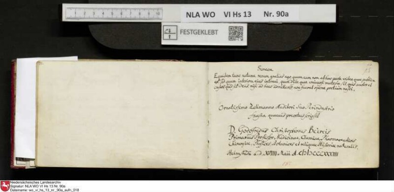 Stammbuch des Ernst Philipp Ludwig Zellmann (1763-1795) aus
                           Braunschweig