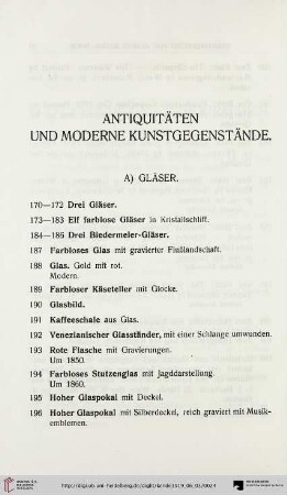 Antiquitäten und Moderne Kunstgegenstände
