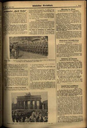 Zweite Ausgabe vom Dienstag, den 23. April 1935.