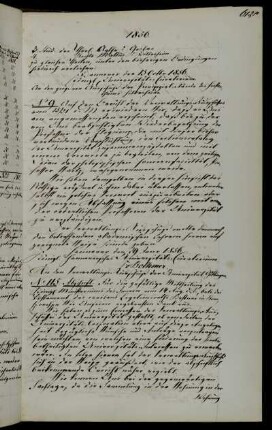Beauftragung Professors Waitz mit dem Vorwort des Vorlesungsverzeichnisses.