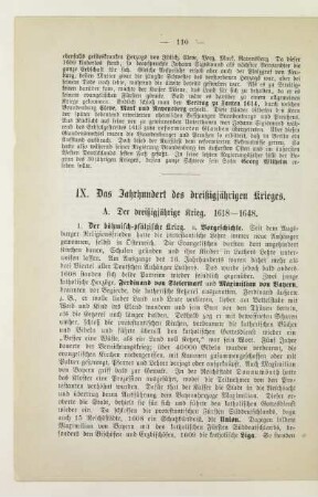 IX. Das Jahrhundert des dreißigjährigen Krieges