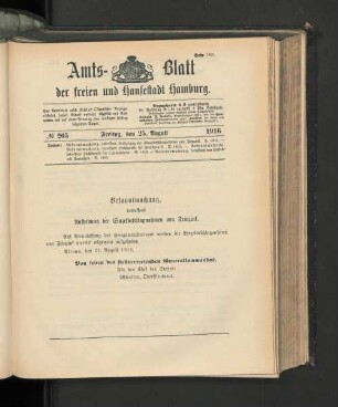 No. 205, 25. August 1916