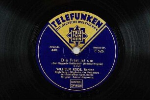 Die Frist ist um : "Der fliegende Holländer"; II. Teil / (Richard Wagner)