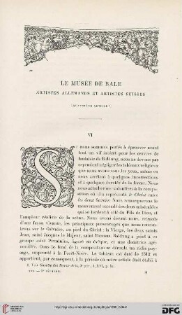 3. Pér. 16.1896: Le Musée de Bâle, 4 : artistes allemands et artistes suisses