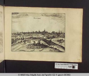Ansicht der Stadt Angiers