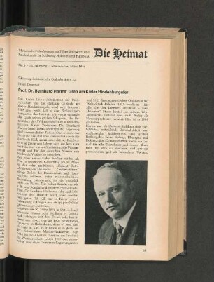 Prof. Dr. Bernhard Harms' Grab am Kieler Hindenburgufer.