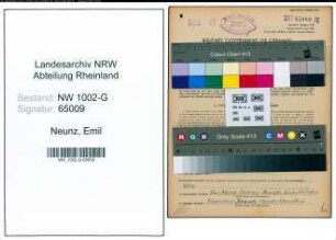 Entnazifizierung Emil Neunz, geb. 22.06.1881 (Zimmermann)