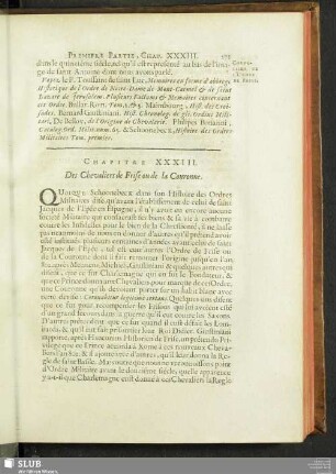 Chapitre XXXIII. Des Chevaliers de Frise ou le la Couronne
