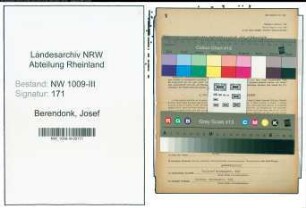 Entnazifizierung Josef Berendonk , geb. 04.06.1899 (Schneidermeister)