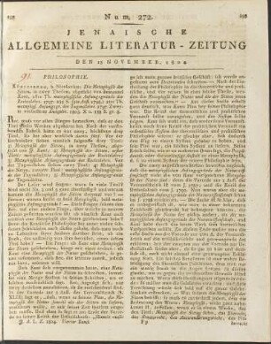 Num. 272. Den 13. November 1804