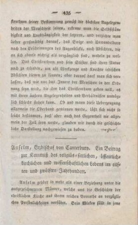435-497 Anselm, Erzbischof von Canterbury