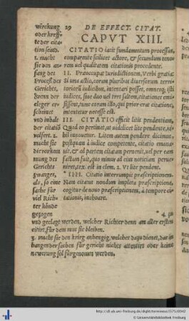 Caput XIII. De Effectibus Citationis.