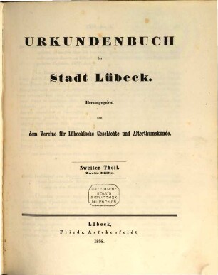 Codex diplomaticus Lubecensis, 2,2