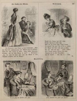 "Die Locken der Mama" "Geständniß" "Wandelung"