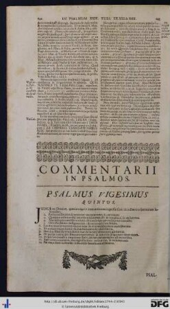 Psalmus Vigesimus Quintus.