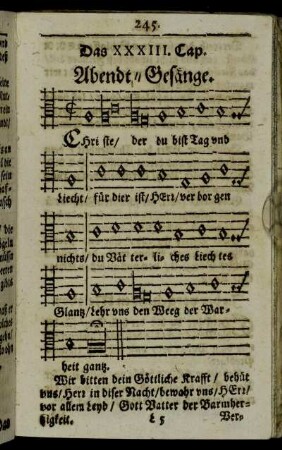 Das XXXIII. Cap. Abendt-Gesänge.