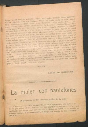 La mujer con pantalones