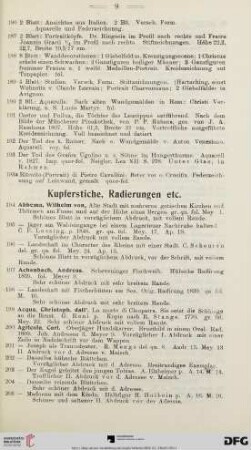 Kupferstiche, Radierungen etc. (Nr. 194-382)