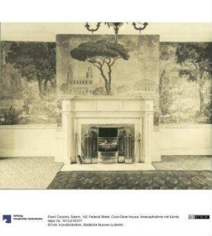 Salem, 142, Federal Street, Cook-Oliver House, Innenaufnahme mit Kamin
