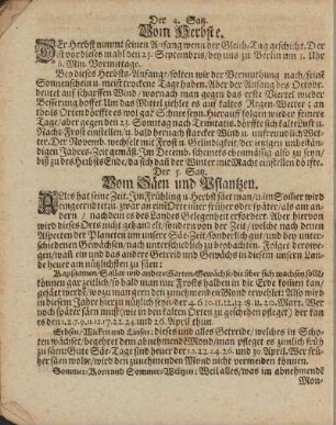 Der 5. Satz. Vom Säen und Pflantzen.