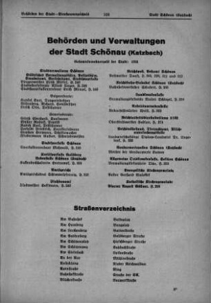 Behörden und Verwaltungen der Stadt Schönau (Katzbach)