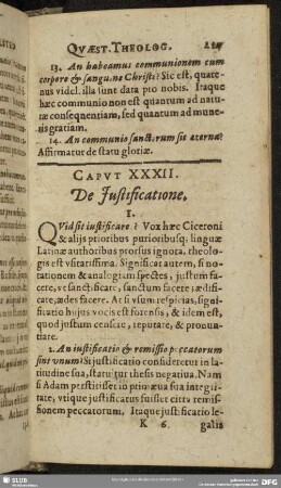 Caput XXXII. De Justificatione