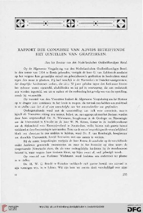 2.Ser. 8.1915: Rapport der commissie van advies betreffende het opstellen van grafzerken