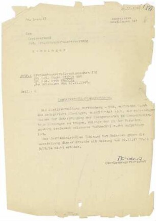 Korrespondenz zur Übernahme von Krankenhaus- und Pflegekosten - Blatt 877-896