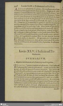 Locus XLV. à Iudiciis ad Testamenta
